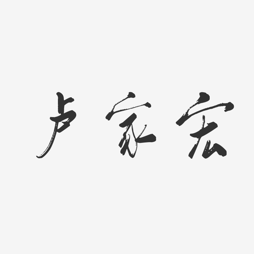 卢家宏-行云飞白体字体艺术签名