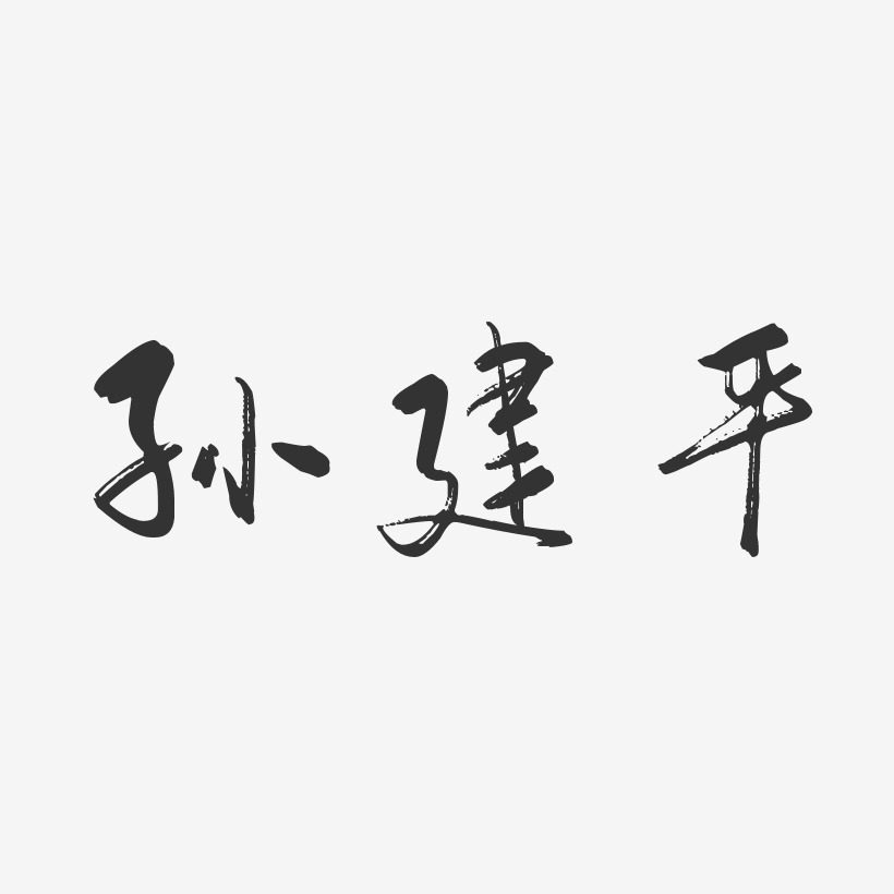 孙建平-行云飞白体字体艺术签名