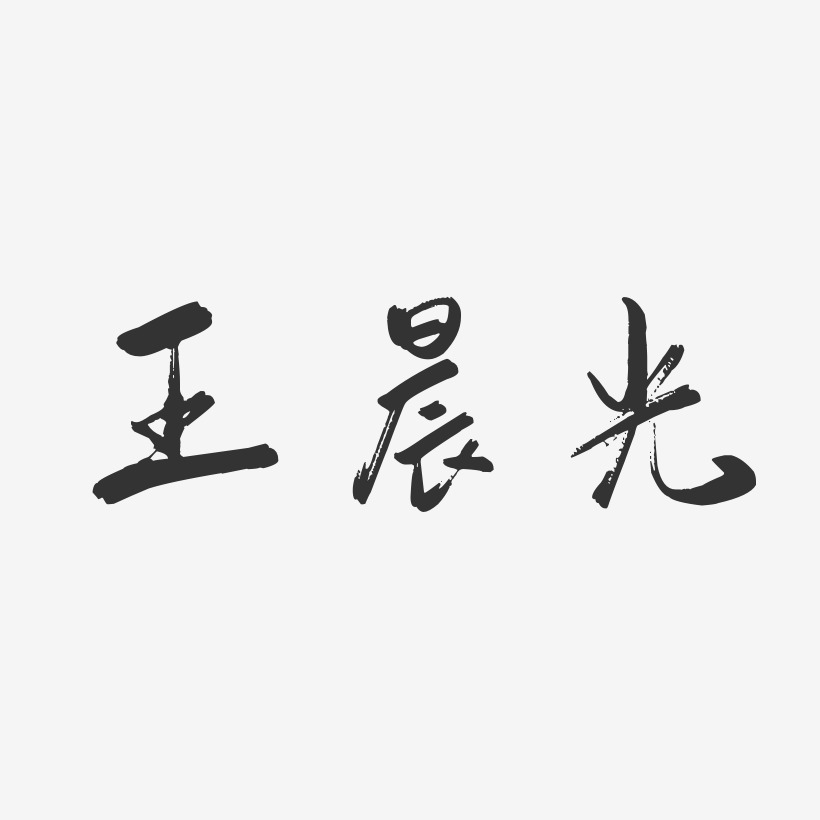 王晨光-行云飞白体字体艺术签名