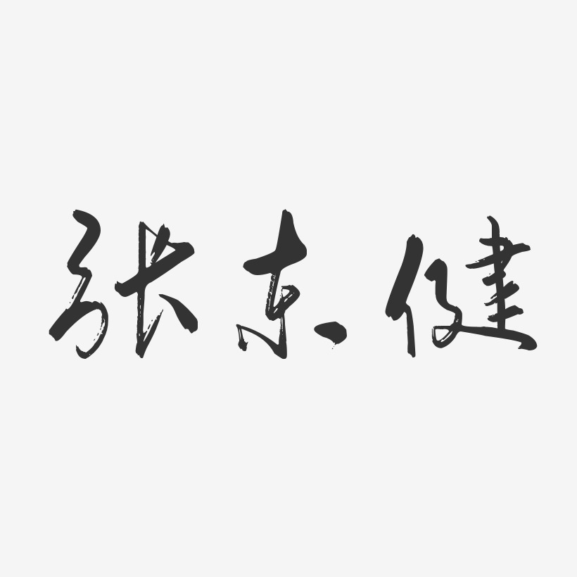 张东健-行云飞白体字体签名设计