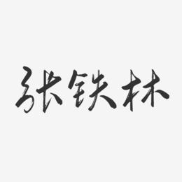张铁林-行云飞白体字体签名设计