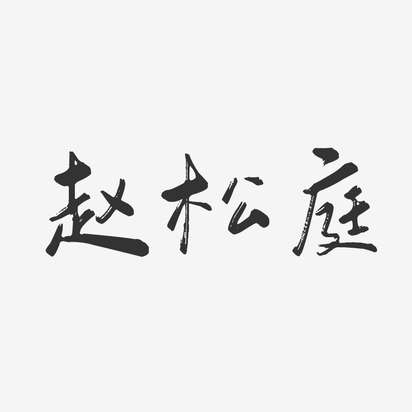 赵松庭-行云飞白体字体签名设计