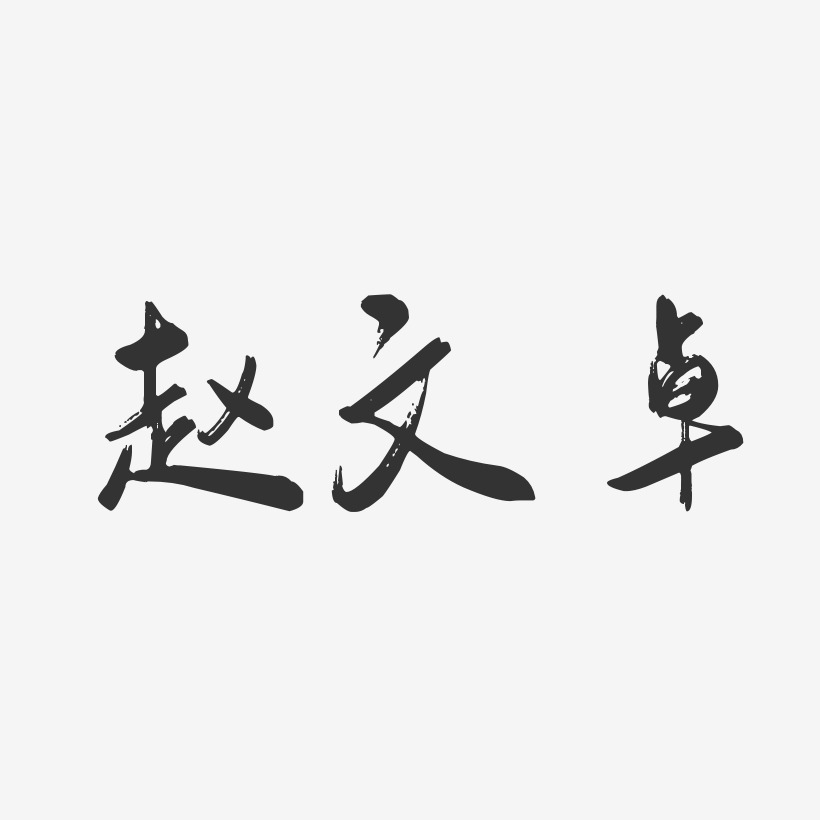 赵文卓-行云飞白体字体个性签名