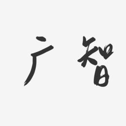 广智-行云飞白体字体签名设计