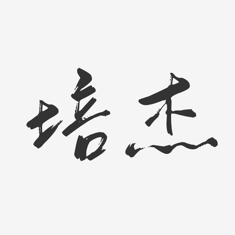培杰-行云飞白体字体签名设计