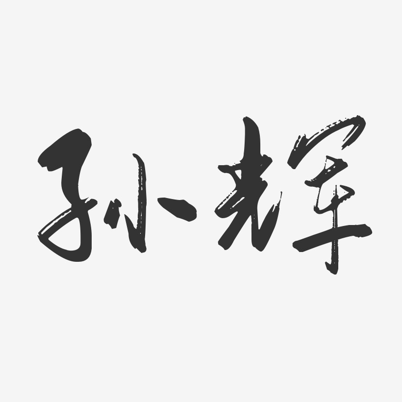孙辉-行云飞白体字体签名设计