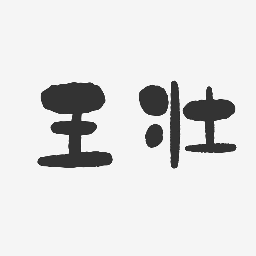 王壮-石头体字体艺术签名