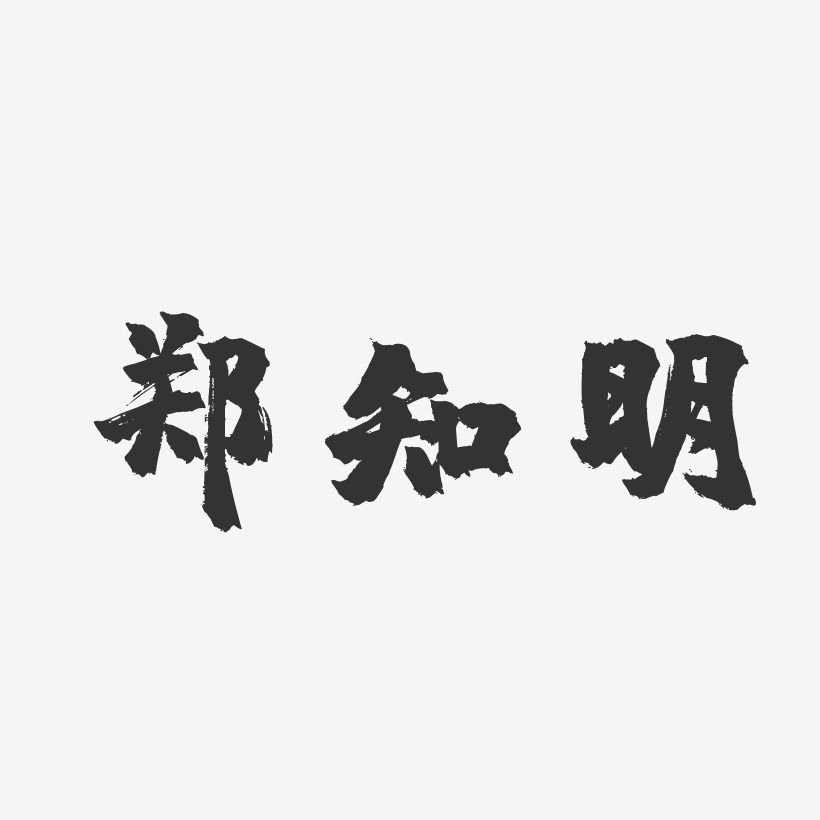 郑知明-镇魂手书字体艺术签名