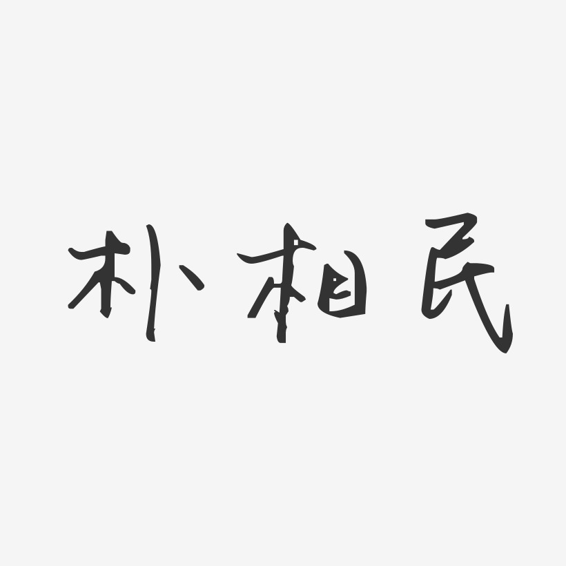 唯美矢量藝術字樸相民-經典雅黑字體個性簽名原創尚好的青春藝術字png