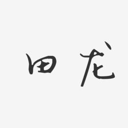 田龙-汪子义星座体字体签名设计