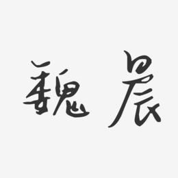 魏晨-汪子义星座体字体签名设计