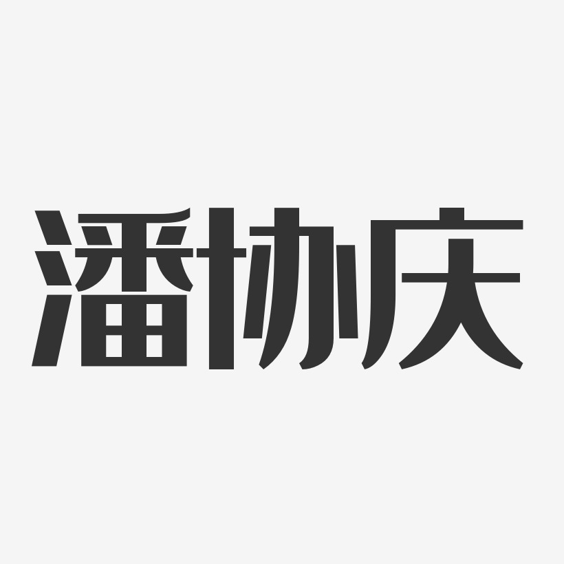 潘协庆-经典雅黑字体签名设计