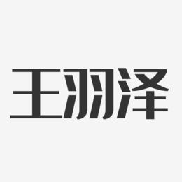 王羽泽-经典雅黑字体签名设计