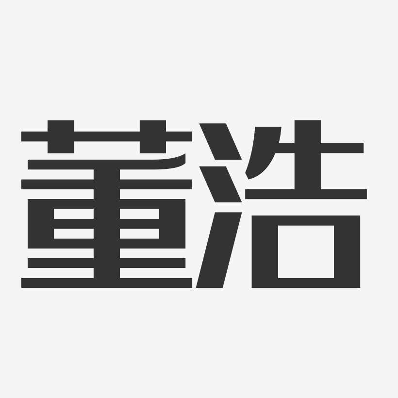 董浩-经典雅黑字体艺术签名