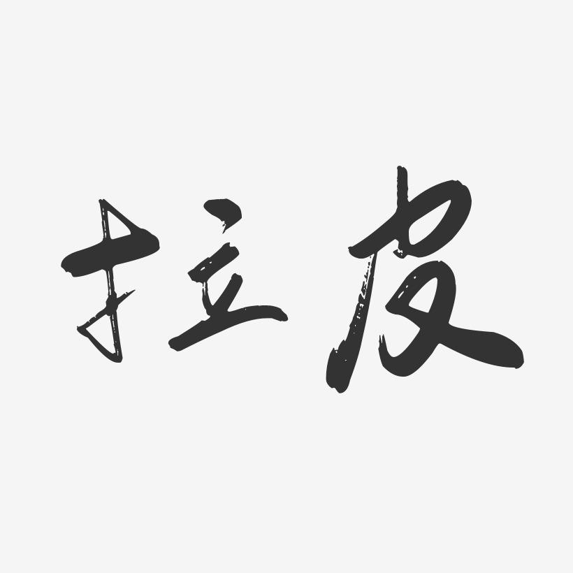 拉皮-行云飞白体艺术字