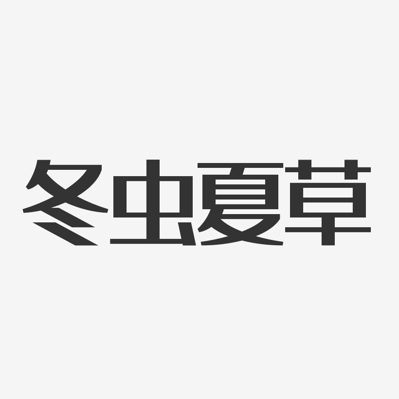 冬虫夏草经典雅黑艺术字-冬虫夏草经典雅黑艺术字设计图片下载-字魂网