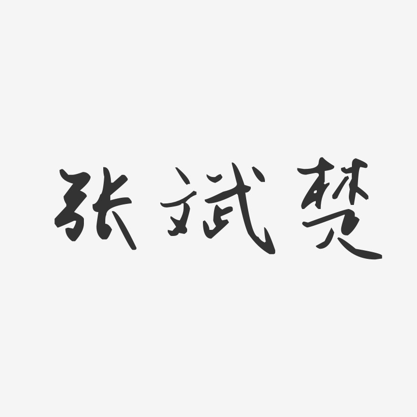 张斌楚-温暖童稚体字体艺术签名张斌楚-经典雅黑字体签名设计张斌楚