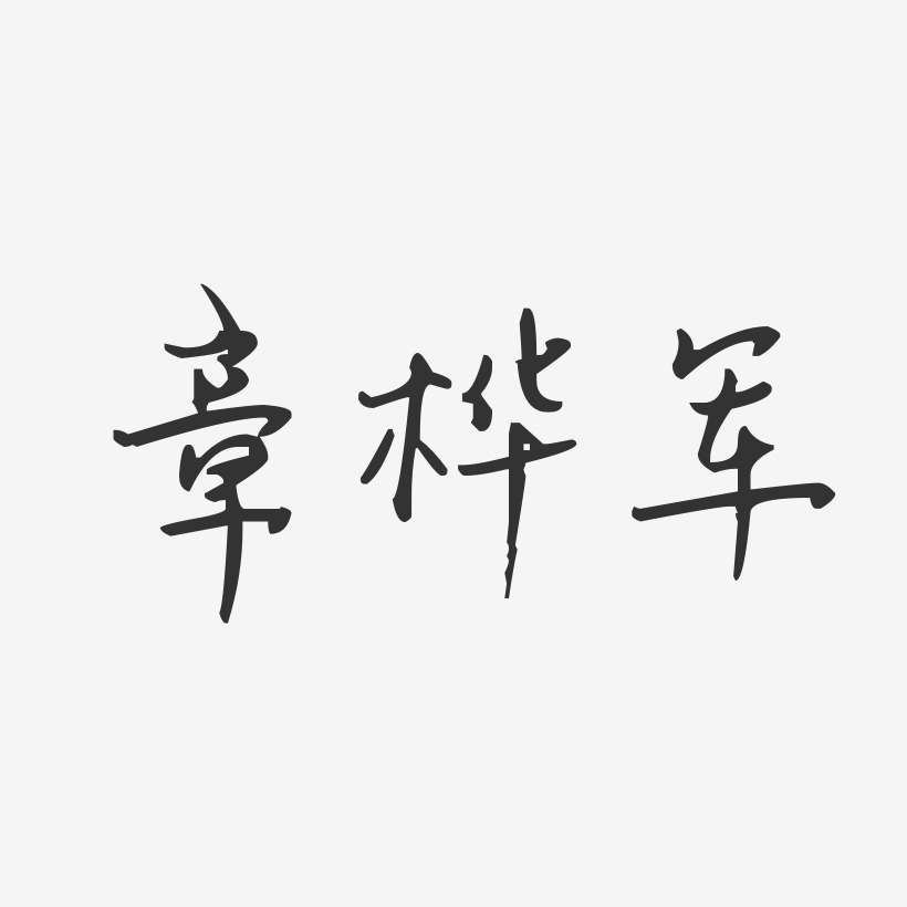 章桦军-汪子义星座体字体签名设计