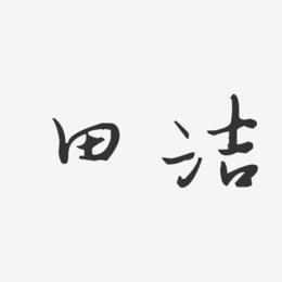 田洁-汪子义星座体字体签名设计