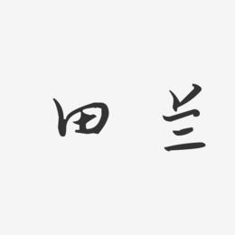 田兰-汪子义星座体字体签名设计