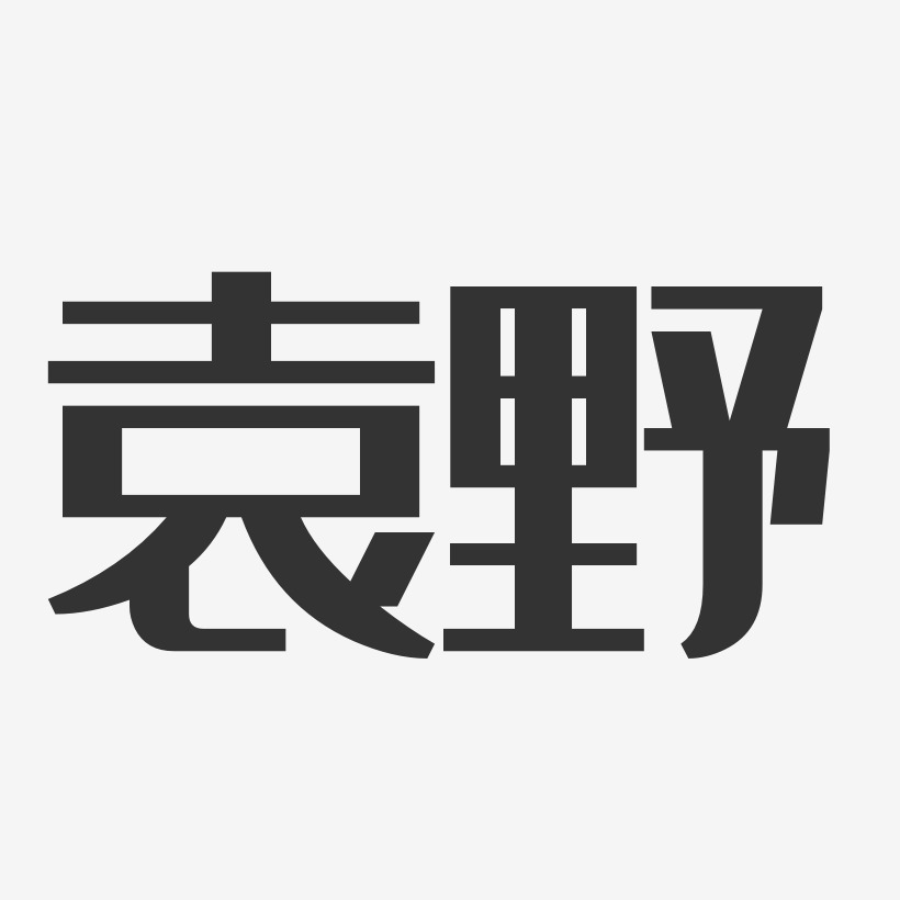 袁野-经典雅黑字体免费签名