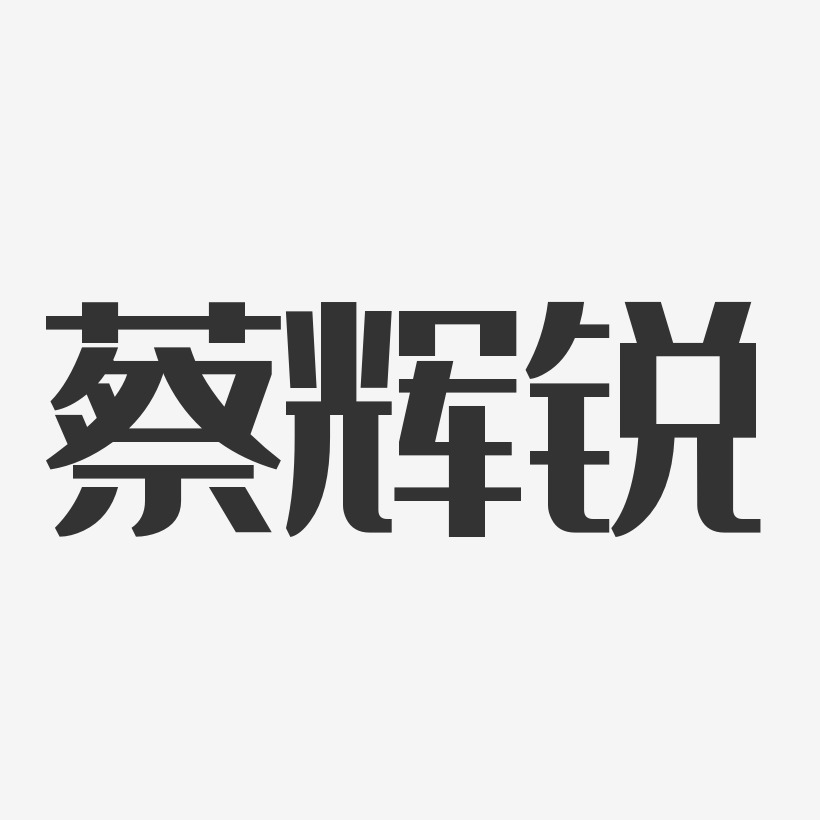 蔡辉锐-经典雅黑字体签名设计