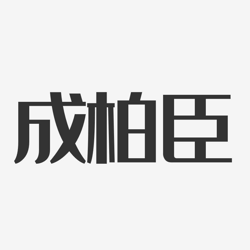 成柏臣-经典雅黑字体签名设计