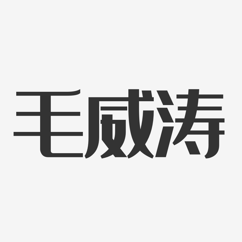 毛威涛-经典雅黑字体签名设计