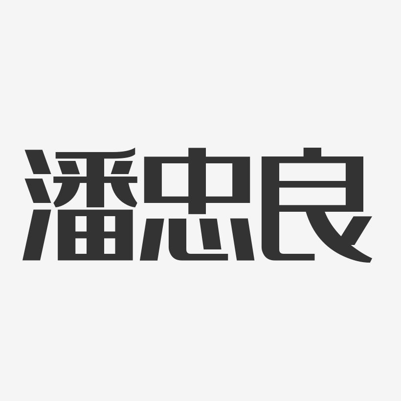 潘忠良-经典雅黑字体签名设计