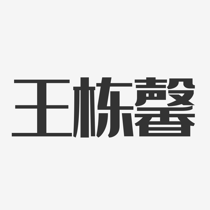 王栋馨-经典雅黑字体签名设计