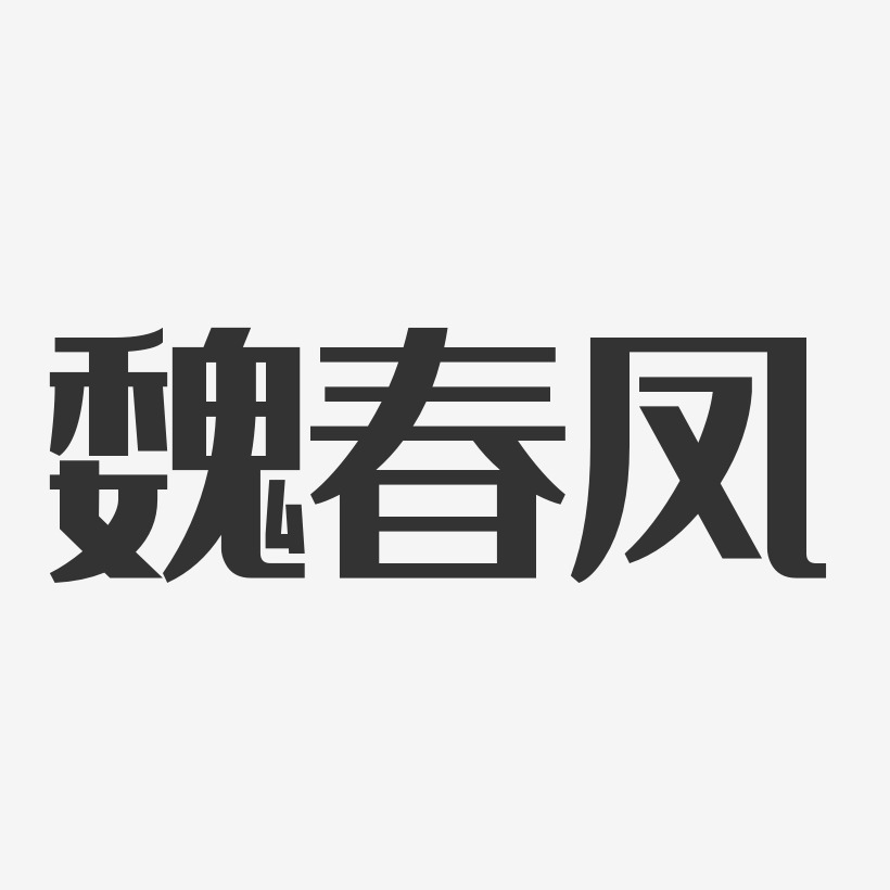 魏春凤-经典雅黑字体个性签名