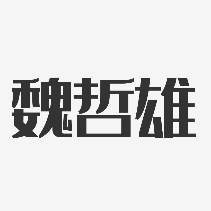 魏哲雄-经典雅黑字体签名设计