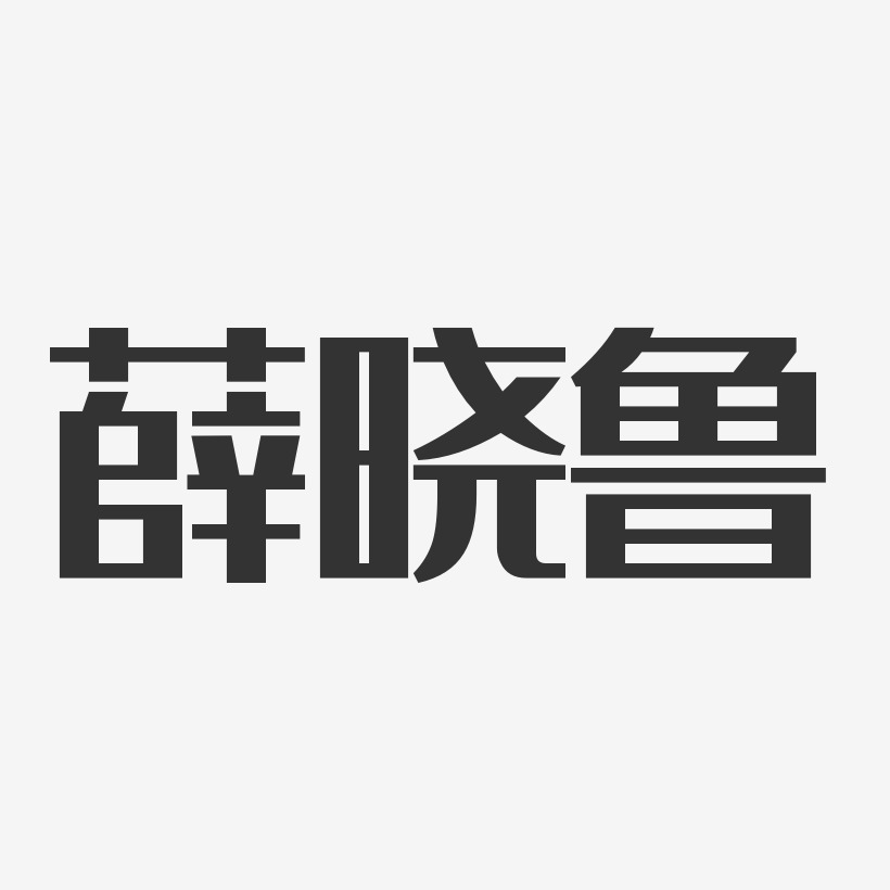 薛晓鲁-经典雅黑字体签名设计