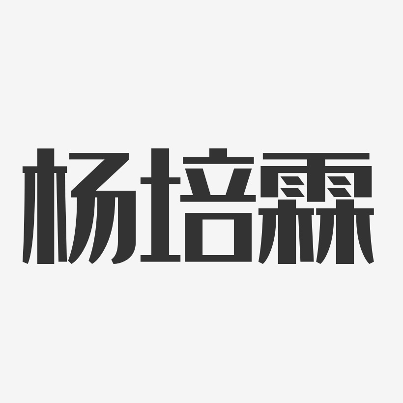 杨培霖-经典雅黑字体签名设计