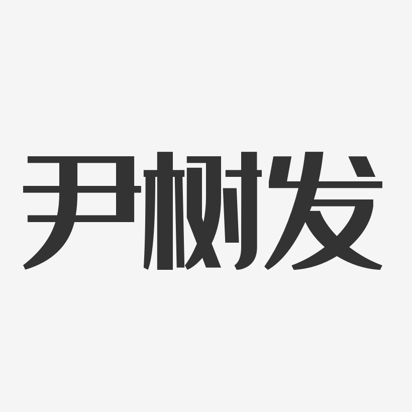 尹树发-经典雅黑字体艺术签名