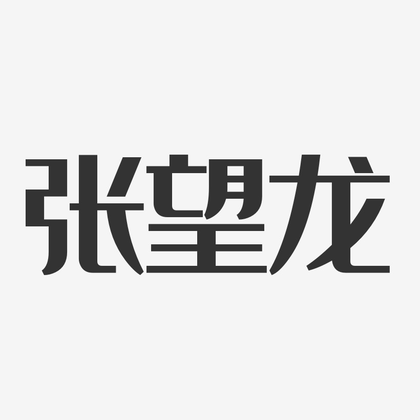 张望龙-经典雅黑字体签名设计
