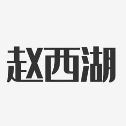 赵西湖-经典雅黑字体签名设计