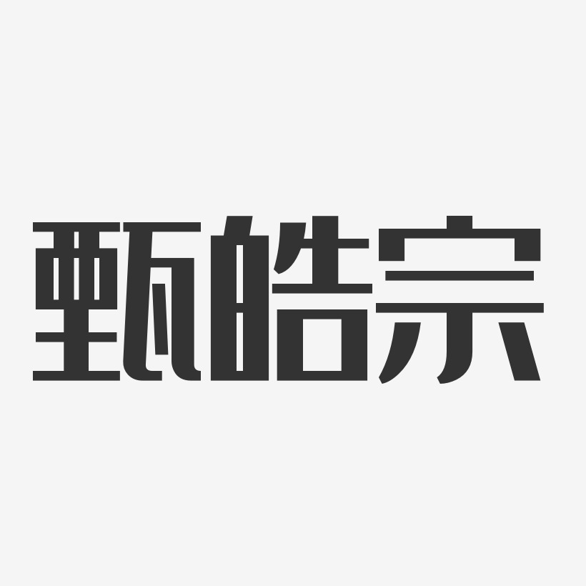 甄皓宗-经典雅黑字体免费签名