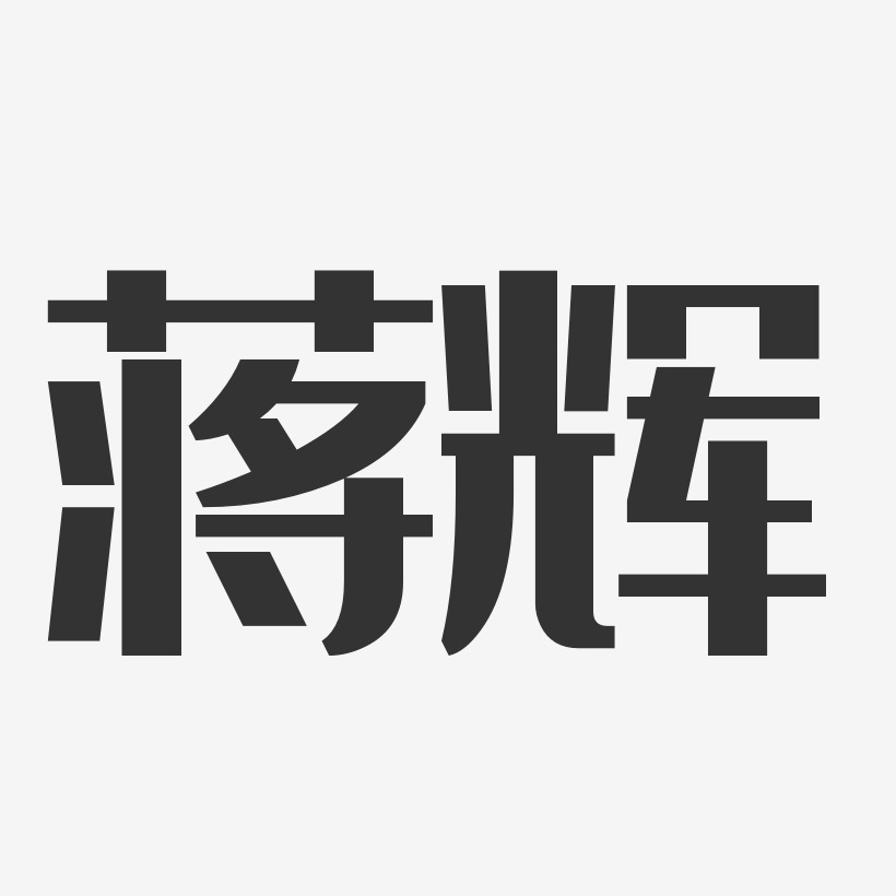 蒋辉-经典雅黑字体签名设计