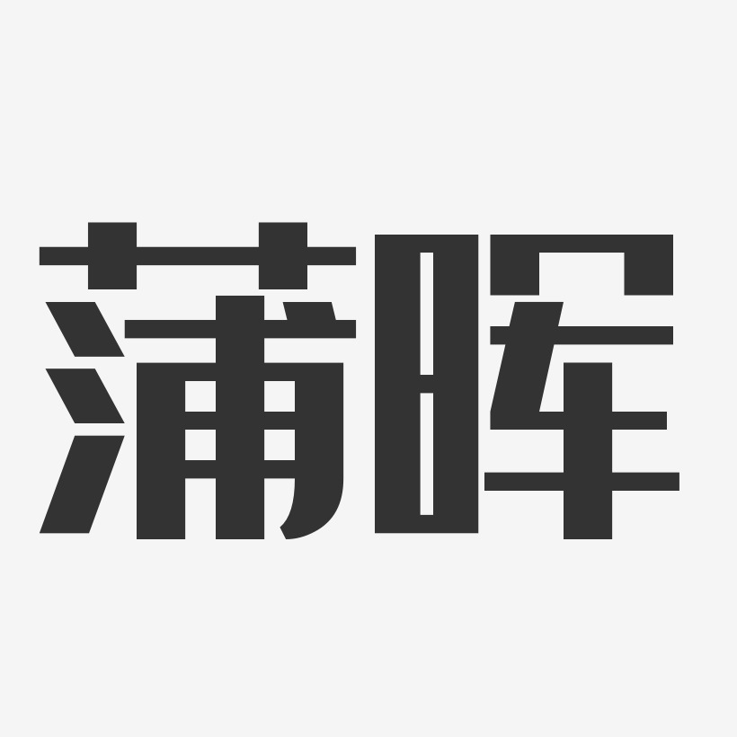 蒲暉-經典雅黑字體簽名設計