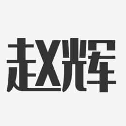 赵辉-经典雅黑字体签名设计