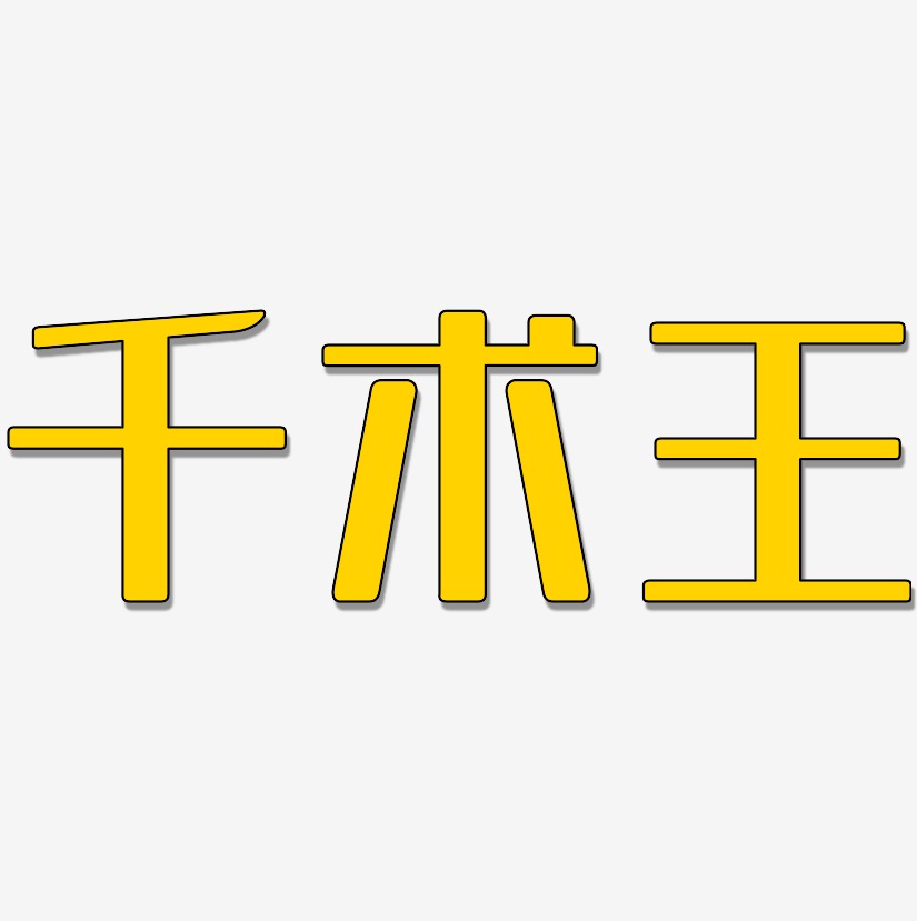 千术王-无外润黑体装饰艺术字