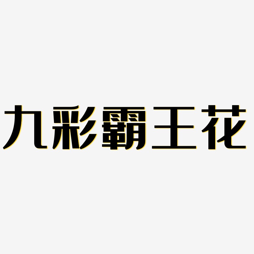 九彩霸王花-经典雅黑海报文字