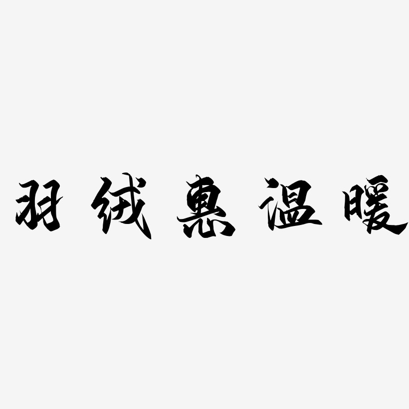 羽绒惠温暖-御守锦书字体排版