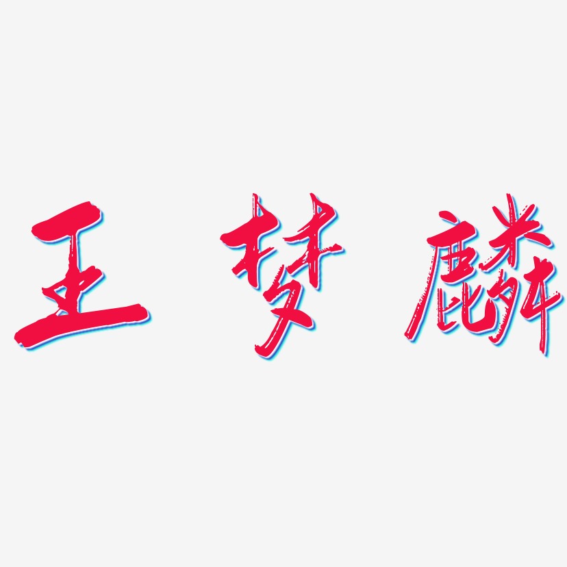 王梦麟-行云飞白体字体设计