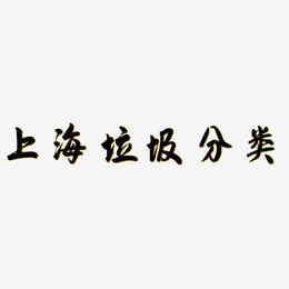 上海垃圾分类-飞墨手书原创字体