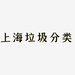 上海垃圾分类-手刻宋字体设计