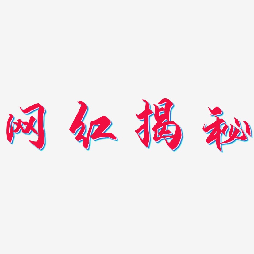 网红揭秘艺术字