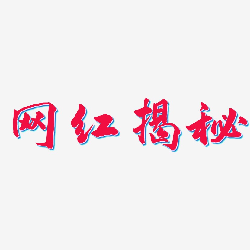 网红揭秘-武林江湖体创意字体设计