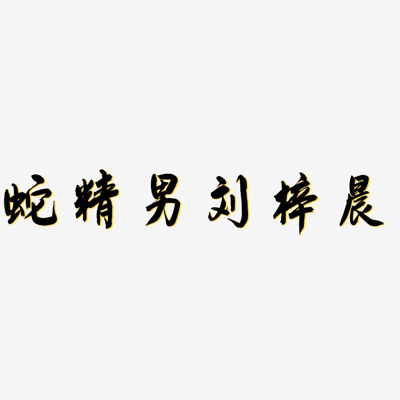 蛇精男刘梓晨-飞墨手书海报字体